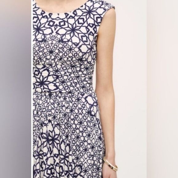 Maeve Anthropologie Mallorca Geometric Print Jersey Knit Maxi Dress size S - Picture 2 of 6